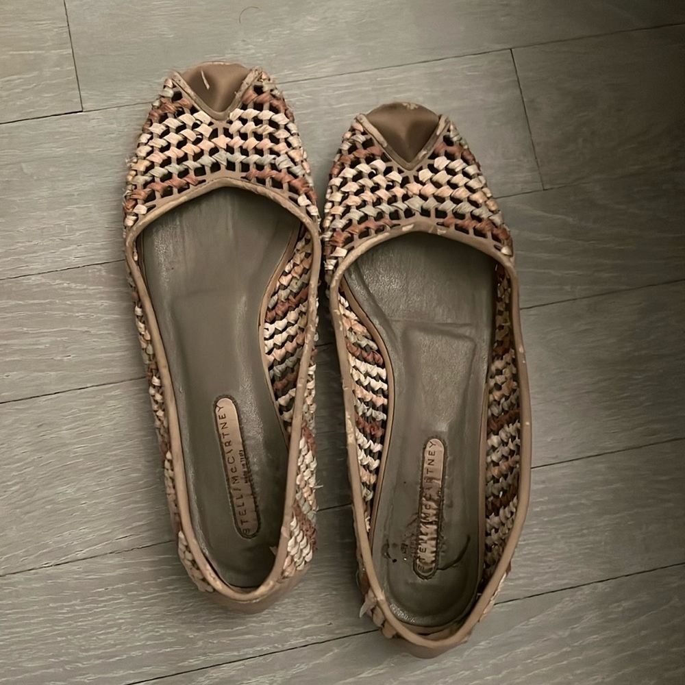Stella McCartney peep toe flats